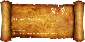 Miler Vivien névjegykártya